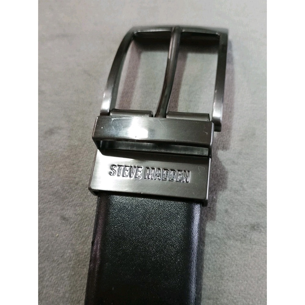 NWT "Steve Madden‎ Men's Leather Dress Belt Black 38 Inch"
